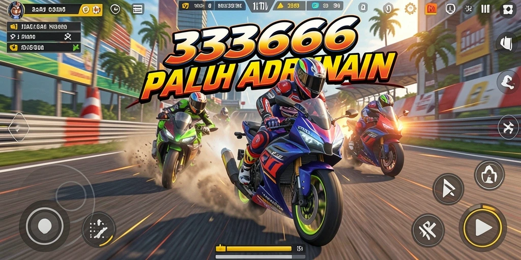 Gameplay seru balapan motor di 333666.