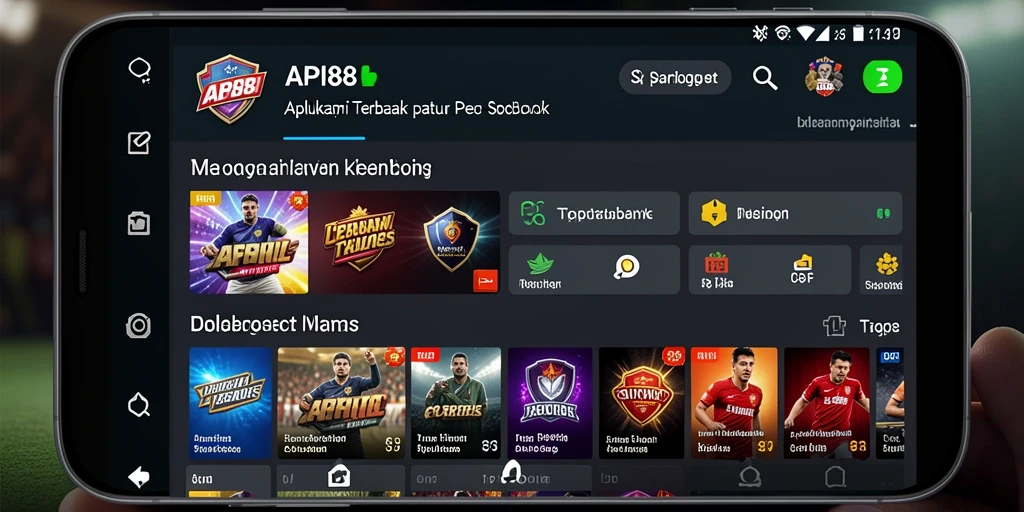 Tampilan antarmuka utama API88 yang memudahkan pengguna dalam bertaruh.