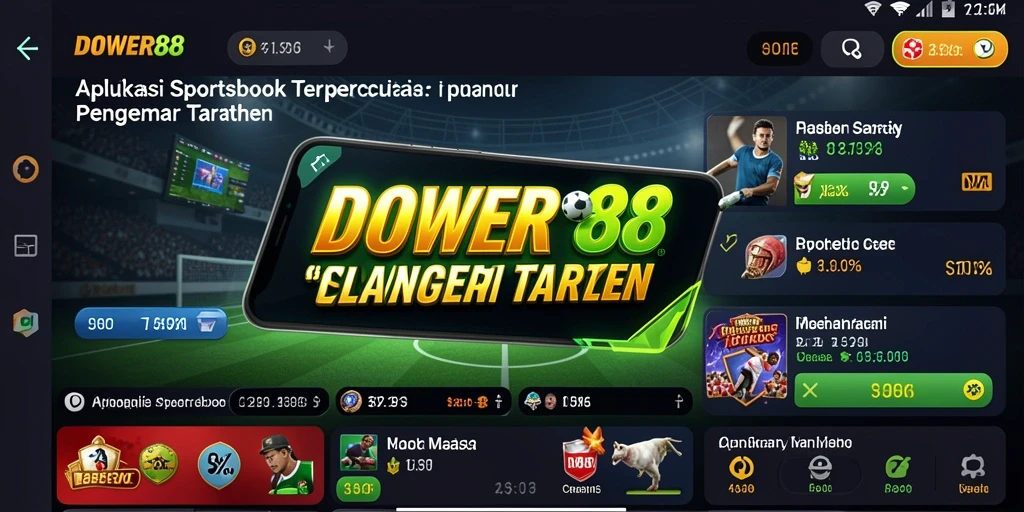 Screenshot DOWER88 menampilkan antarmuka taruhan olahraga yang menarik.
