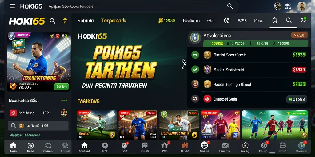 Screenshot HOKI65 menampilkan tampilan taruhan olahraga yang menarik.