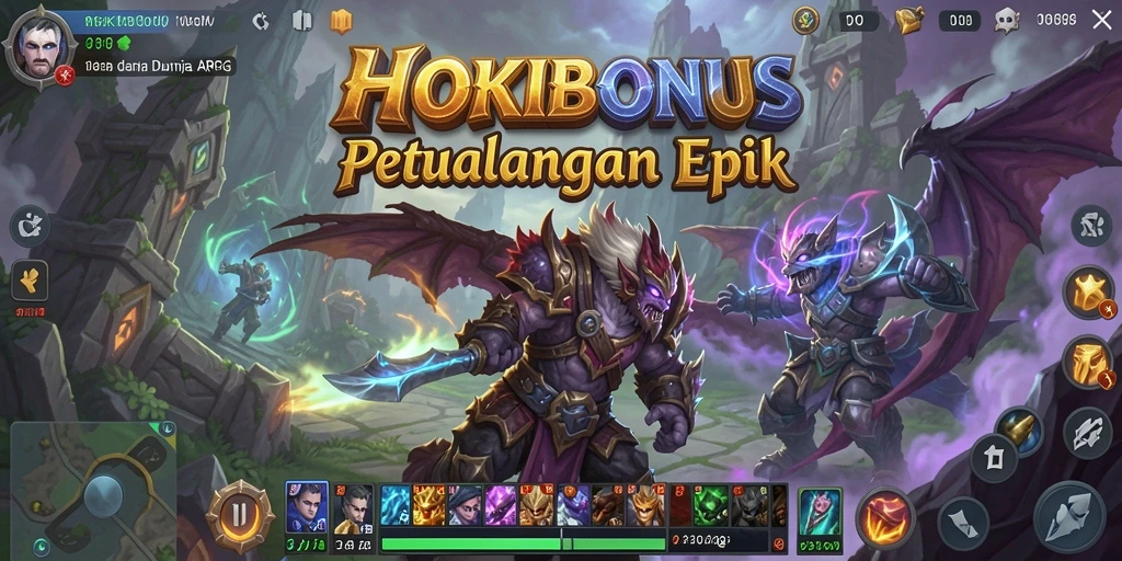 Tampilan seru dari gameplay ARPG HOKIBONUS dengan aksi mendebarkan.