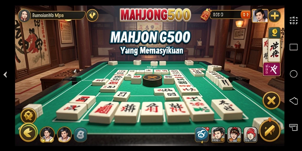 Tampilan gameplay MAHJONG500 yang seru dan penuh warna.