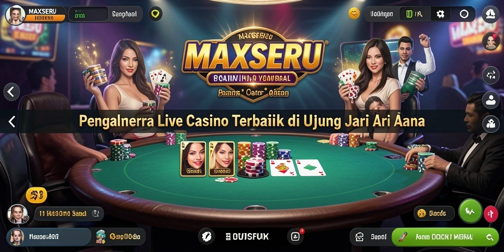 Tampilan gameplay langsung MAXSERU yang mendebarkan di Live Casino.