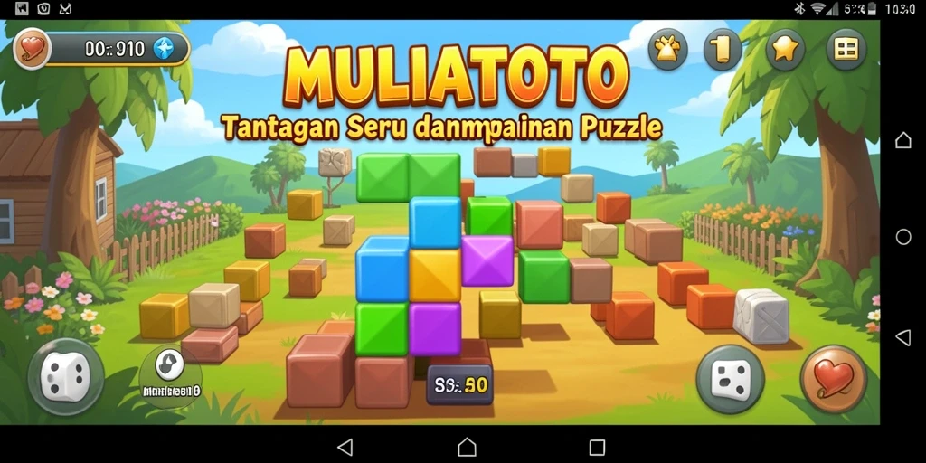 Screenshot gameplay seru dari MULIATOTO yang menampilkan tantangan Puzzle.