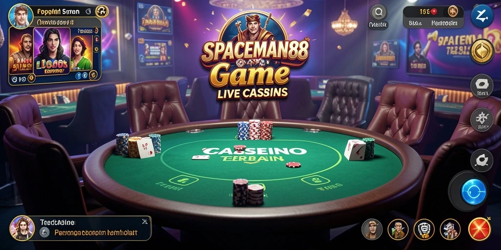 Tampilan gameplay Live Casino SPACEMAN88 yang mendebarkan.