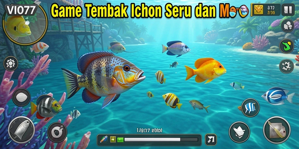 Tampilan gameplay VIO77 dengan aksi Tembak Ikan yang seru.