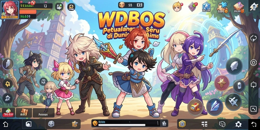 Tampilan gameplay WDBOS yang seru dan penuh warna.
