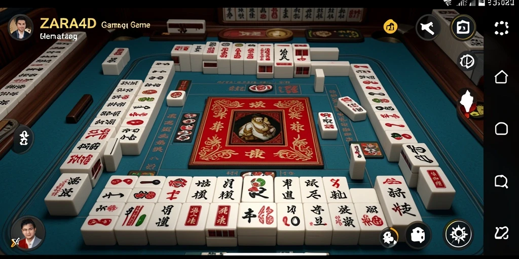 Tampilan gameplay ZARA4D yang menarik dalam permainan Mahjong.